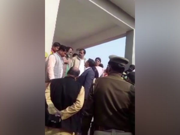 A screengrab from video of Minister of State for Home Affairs Ajay Kumar Mishra 'Teni' hurling abuses