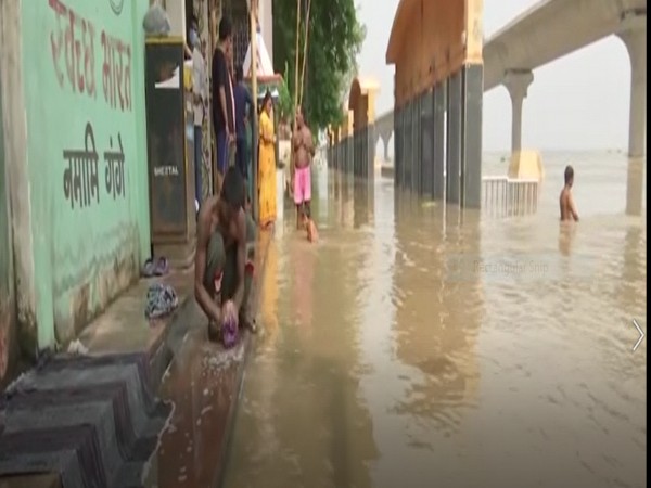 Krishna Ghat submerged under water (Photo/ANI)