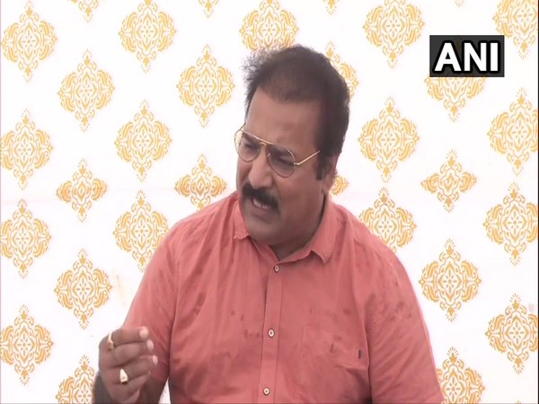 Rajasthan Minister Pratap Khachariyawas speaking to the media on Sunday. (Photo/ANI)