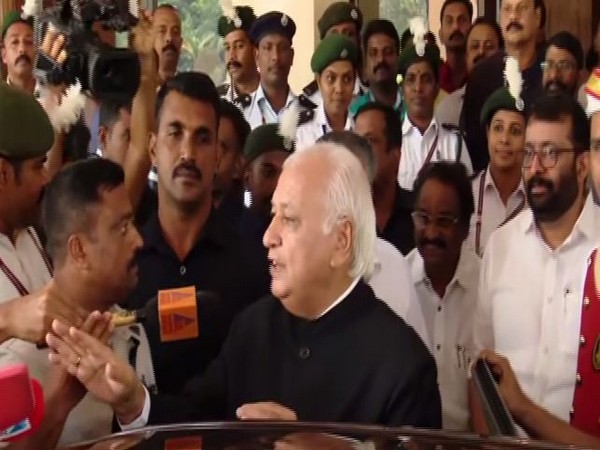 Kerala Governor Arif Mohammad Khan talking to media in Thiruvananthapuram on Wednesday (photo/ANI)