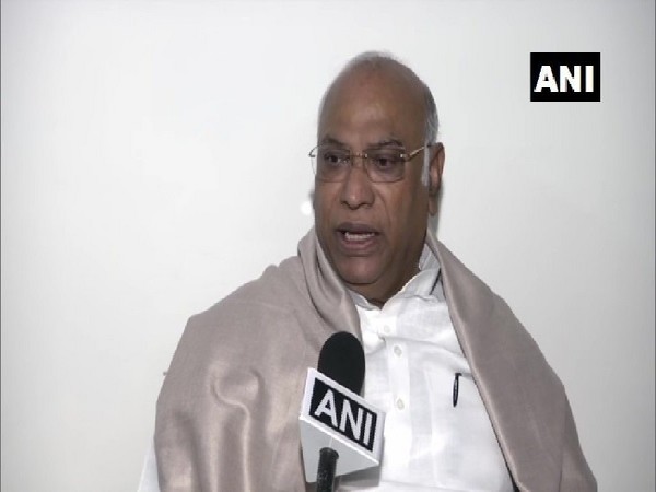 Congress leader Mallikarjun Kharge speaking to ANI in New Delhi on Sunday. Photo/ANI
