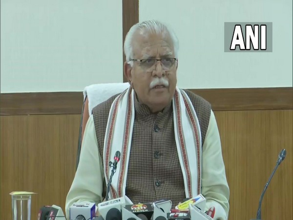 Haryana Chief Minister Manohar Lal Khattar (Photo/ANI) 