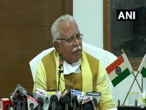 Haryana Chief Minister Manohar Lal Khattar (File photo/ANI)