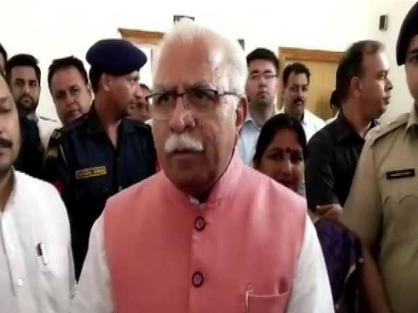 Haryana Chief Minister Manohar Lal Khattar speaking to reporters in Karnal on Friday. Photo/ANI