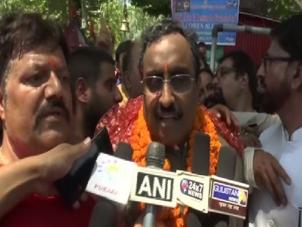 BJP national general secretary Ram Madhav speaking to reporters in Srinagar, Jammu and Kashmir on Monday. Photo/ANI