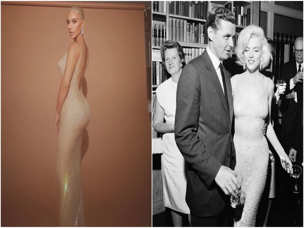 Kim Kardashian in the Marilyn Monroe dress