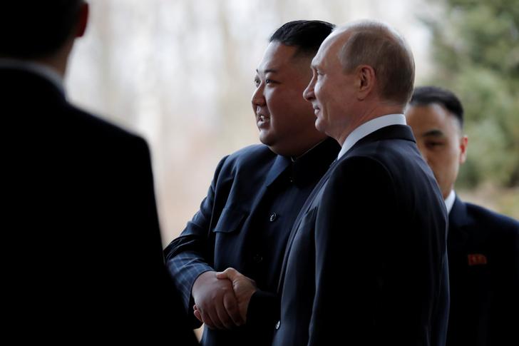 Vladimir Putin and Kim Jong-un met in Russia’s eastern port city of Vladivostok on Thursday (Photo/Reuters)