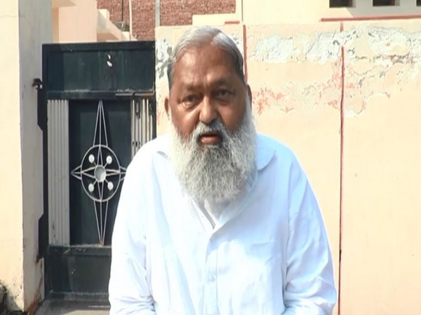 Haryana Home Minister Anil Vij speaking to ANI on Friday.