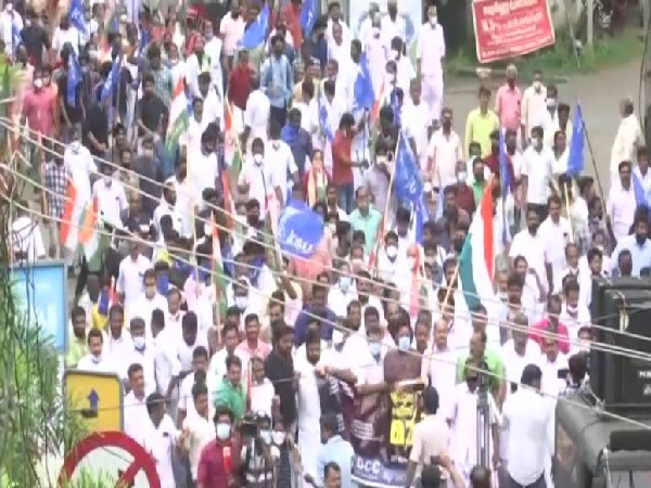Visual of protest in Kochi (Photo/ANI)