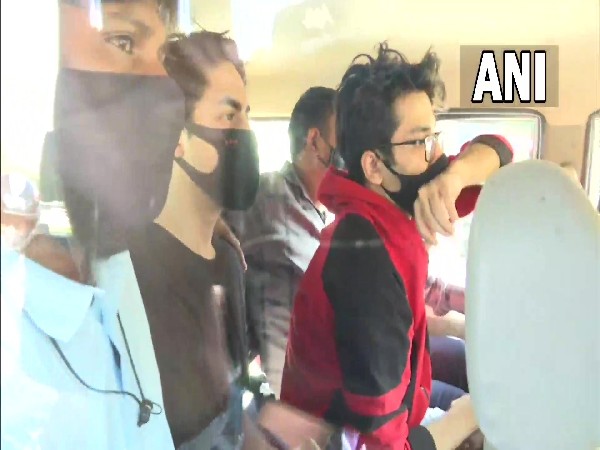 Visual of three persons being taken for medical tests in Mumbai (Photo/ANI)