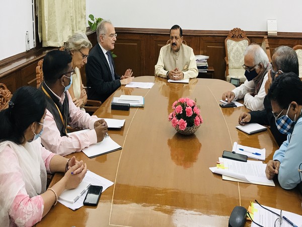 Visual of the meeting chaired by Union Minister Dr Jitendra Singh (Photo/ANI)