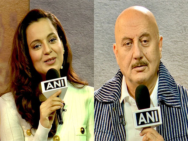 Actors Anupam Kher and Kangana Ranaut (Image source: ANI)