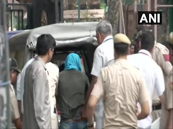 A person was detained while trying to enter Parliament premises here on Monday carrying a knife 