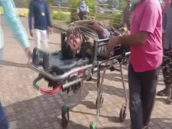 The SSB personnel being taken to hospital. (ANI/photo)