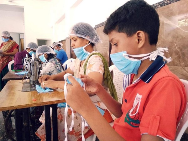 Kochi's Little Flower Church manufacturing masks amid the coronavirus outbreak. Photo/ANI
