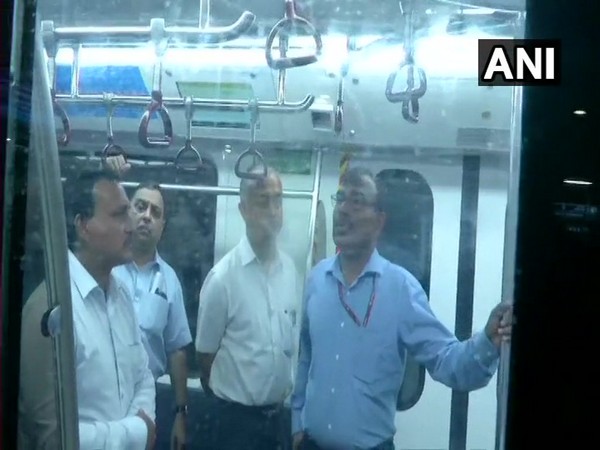 Commission of Railway Safety Sailesh Garg inspected metro train whose door had allegedly malfunctioned.