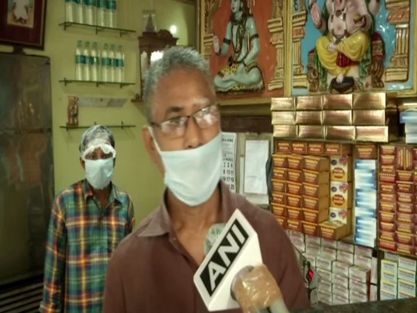 Jayant Sarkar, a sweet shop owner, speaking to ANI on Tuesday. Photo/ANI