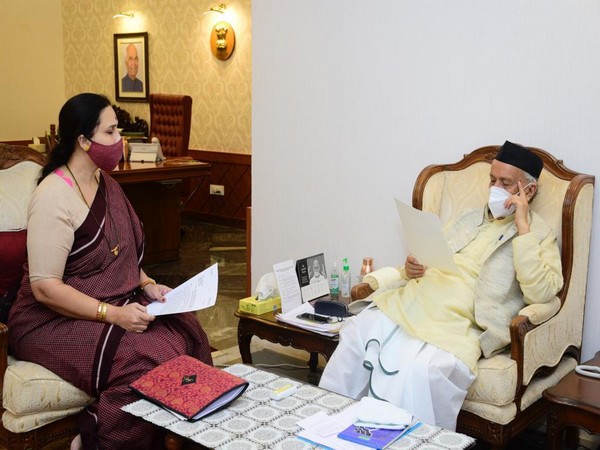 BJP leader Chitra Wagh on Monday met Maharashtra Governor Bhagat Singh Koshyari.