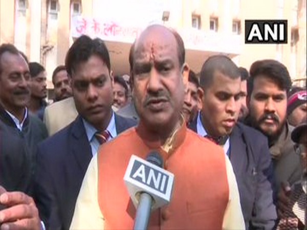 Lok Sabha Speaker Om Birla speaking to ANI in Kota,Rajasthan on Sunday. Photo/ANI