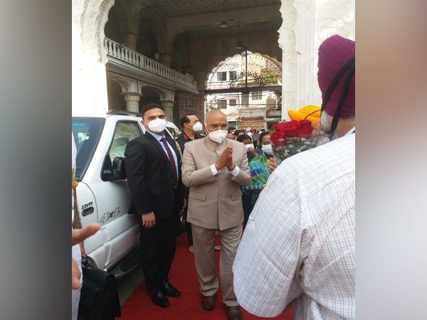 President Ram Nath Kovind for at the Gurudwara (Photo/ANI) 