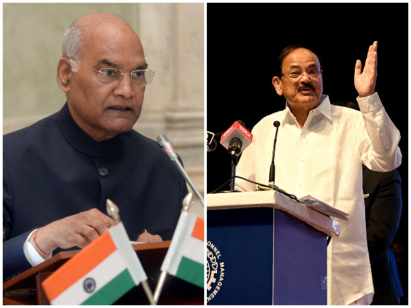 President Ram Nath Kovind (L) Vice President M Venkaiah Naidu (R) [Photo/ANI]