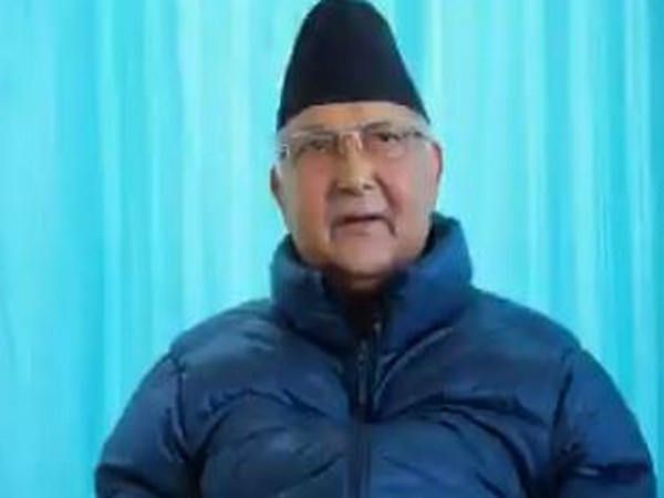 KP Oli spoke via a video posted on his official Twitter handle. (Photo courtesy: KP Oli twitter)