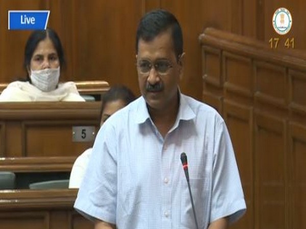 Delhi Chief Minister Arvind Kejriwal speaking in Delhi Assembly on Monday. (Photo/ANI)