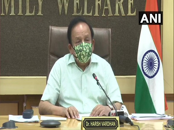 Union Health Minister Dr Harsh Vardhan at 24th meeting of the high-level Group of Ministers (GoM) on COVID-19 on Friday.