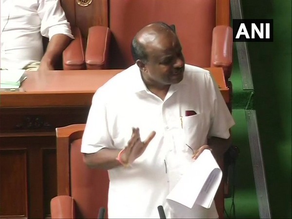 Chief Minister HD Kumaraswamy speaking in the Assembly on Thursday.