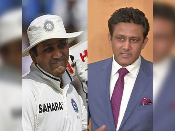 Virender Sehwag and Anil Kumble. 