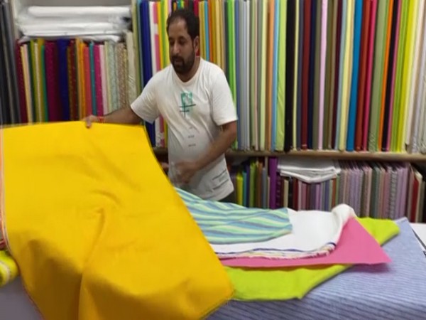 Visual from a fabric shop at Indore, Madhya Pradesh (Photo/ANI) 