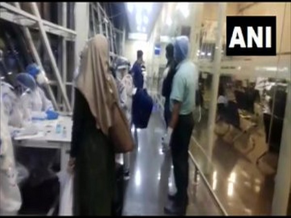 Indian students arrive at Indore airport from Kyrgystan