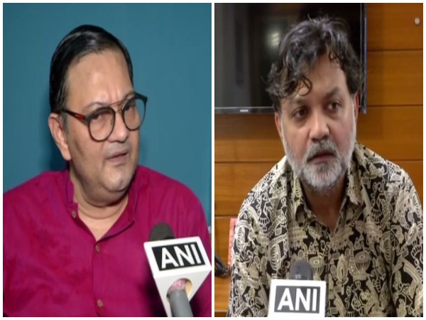 Chandra Kumar Bose (left) and Filmmaker Srijit Mukherji (right) speaking to ANI on Thursday in Kolkata, West Bengal.