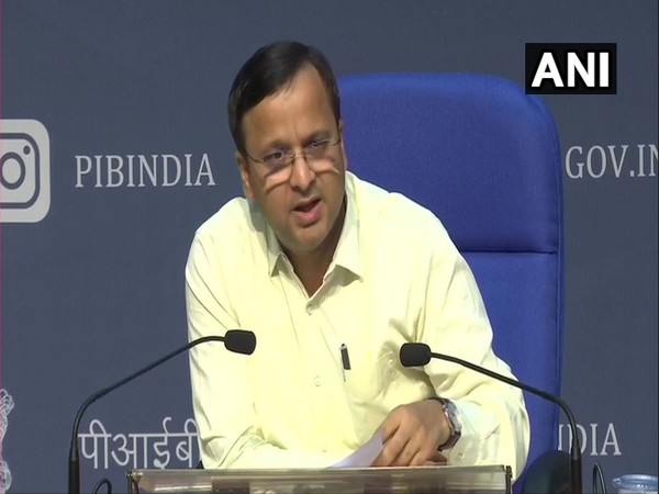 Lav Aggarwal, Joint Secretary, Ministry of Health and Family Welfare,  addressing a press conference in New Delhi on Friday. Photo/ANI