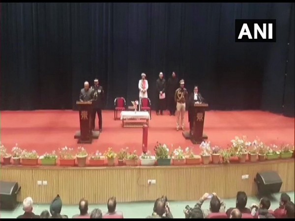 Radha Krishna Mathur on Thursday took oath as the first Lieutenant Governor of Union Territory of Ladakh.