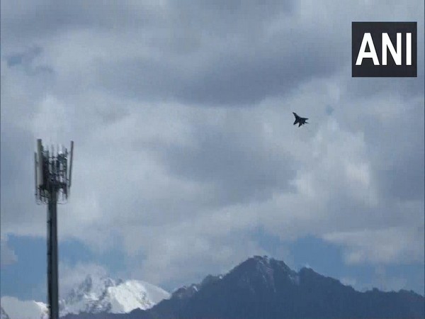 Fighter jet activity seen in Leh, Ladakh (Photo/ANI)