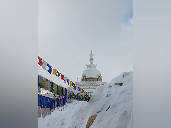A visual from snow-covered Ladakh. (File Photo/ANI)