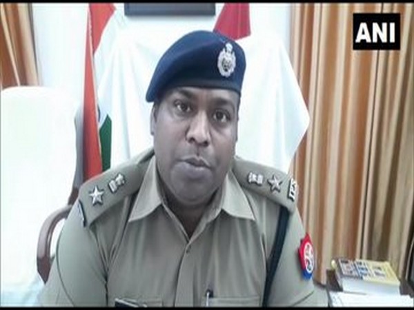 SP Lakhimpur Kheri Satyendra Kumar Singh speaking to reporters on Sunday.