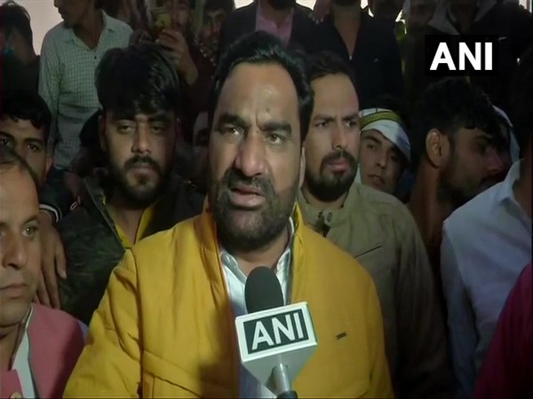 RLP chief and Nagaur MP Hanuman Beniwal talking to ANI on Saturday. (Photo/ANI)
