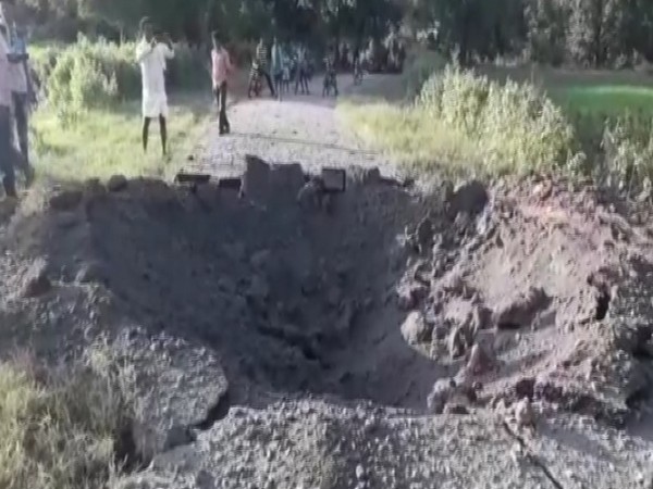 A visual of the landmine blast at Charla Mandal in Bhadradri Kothagudem, Telangana.