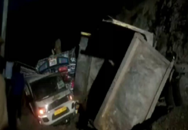 A visual following landslide in Ramban in Jammu and Kashmir 
