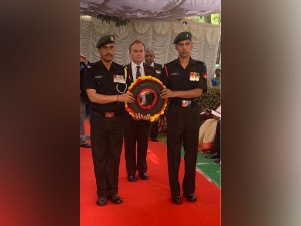 British deputy high commissioner attends Remembrance Day service in Bengaluru. Photo/ANI