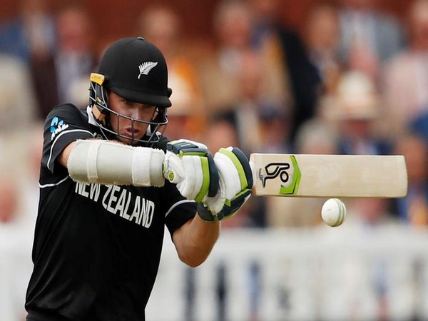 New Zealand batsman Tom Latham while playing a shot.
