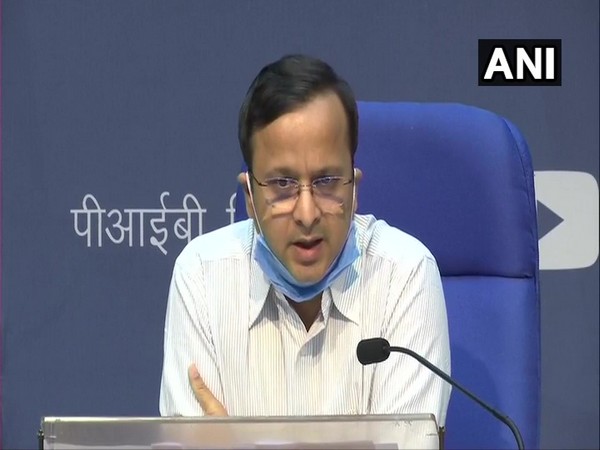 Lav Agarwal, Joint Secretary, Union Health and Family Welfare Ministry, during a press briefing in New Delhi on Thursday. Photo/ANI