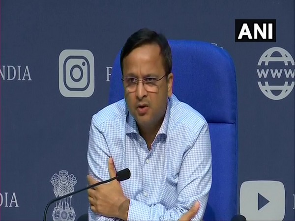 Lav Aggarwal, Joint Secretary, Ministry of Health and Family Welfare, briefing media about the COVID-19 status in the country on Tuesday. Photo/ANI