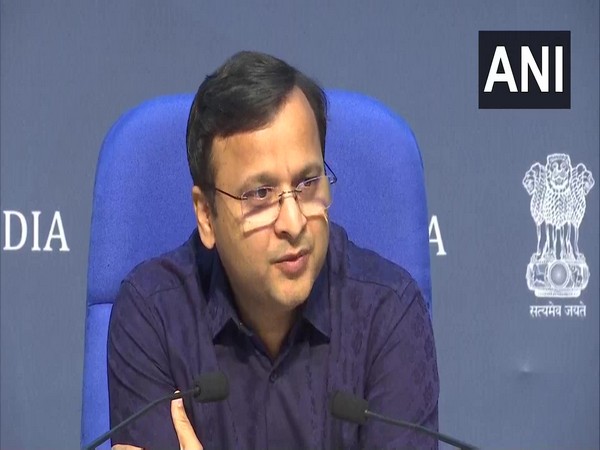 Joint Secretary, Health and Family Welfare, Lav Agarwal speaking at a press conference in New Delhi on Saturday. Photo/ANI