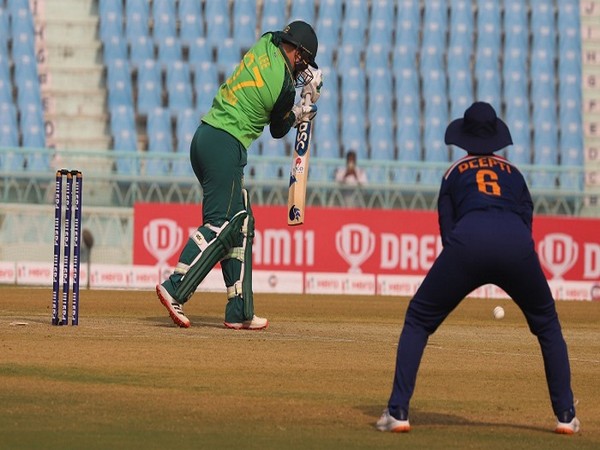 South Africa batter Lizelle Lee in action during the third ODI (Image: ICC)
