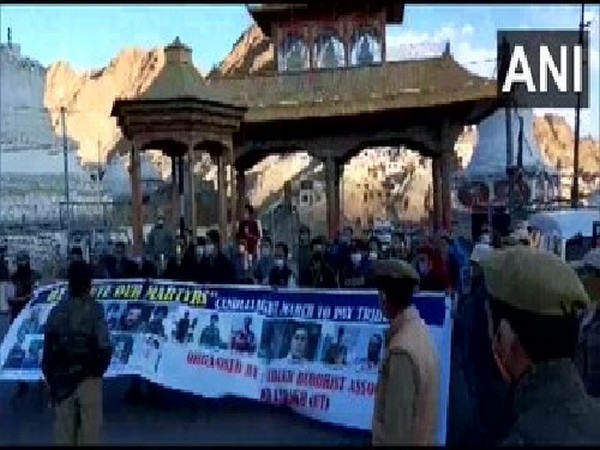 A visual from the candle light march in Leh, Ladakh. 