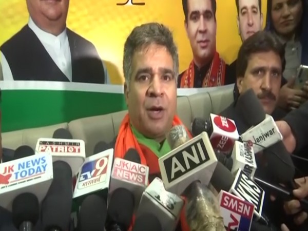 Ravinder Raina, BJP Jammu and Kashmir President, speaking to media on Saturday.