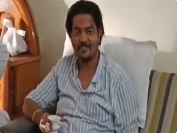 Screenshot of video shared by Keshav Prasad Maurya of his son Yogesh Kumar Maurya after accident